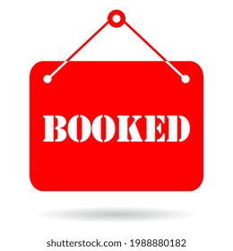 Booked vector sign isolated on white background