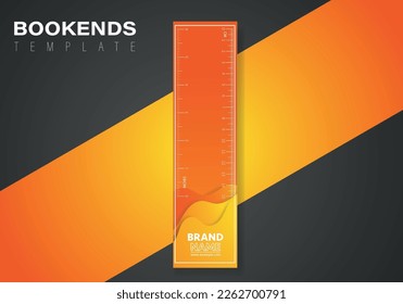 bookend template with abstract shapes. Abstract dynamic gradient graphic elements in modern style.