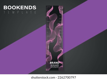 bookend template with abstract shapes. Abstract dynamic gradient graphic elements in modern style.