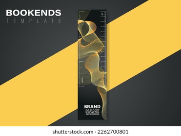 bookend template with abstract shapes. Abstract dynamic gradient graphic elements in modern style.