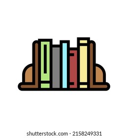 Bookends Decoration Color Icon Vector. Bookends Decoration Sign. Isolated Symbol Illustration