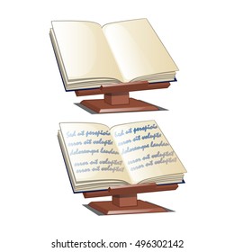 Bookends. School stand for books isolated on white background. Vector illustration.