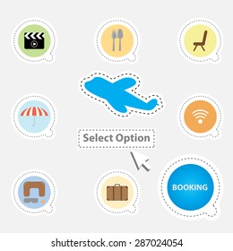 booking airline ticket select condition concept