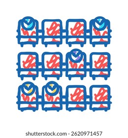 booking cinema ticket doodle icon sketch vector. booking cinema ticket sign. isolated symbol illustration