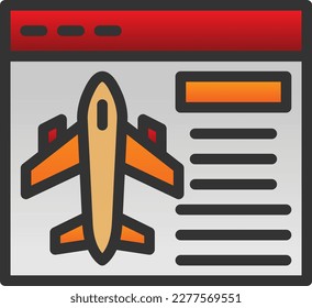 Booking Filled Gradient Vector Icon Design