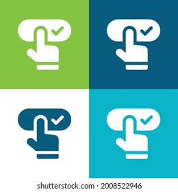 Booking Flat four color minimal icon set