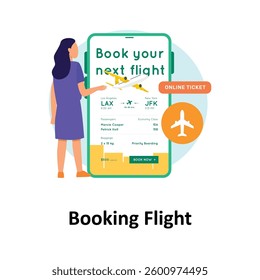 Booking Flight Vector illustration which can easily modify or edit

