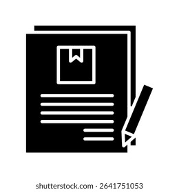 Booking Form glyph, mini illustration icon. use for modern concept, print, UI, UX kit, web and app development. Vector related to product offering, marketing, business.