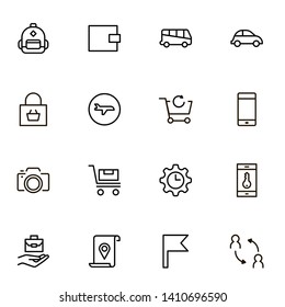 Booking hotel line icon set. Collection of high quality black outline logo for web site design and mobile apps. Vector illustration on a white background
