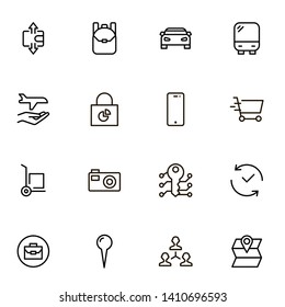 Booking hotel line icon set. Collection of high quality black outline logo for web site design and mobile apps. Vector illustration on a white background