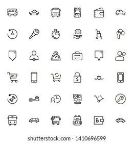 Booking hotel line icon set. Collection of high quality black outline logo for web site design and mobile apps. Vector illustration on a white background