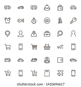 Booking hotel line icon set. Collection of high quality black outline logo for web site design and mobile apps. Vector illustration on a white background