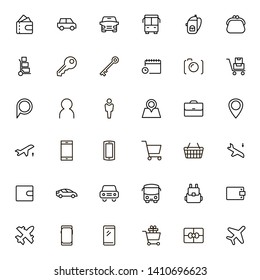 Booking hotel line icon set. Collection of high quality black outline logo for web site design and mobile apps. Vector illustration on a white background
