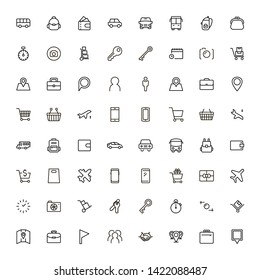 Booking hotel line icon set. Collection of high quality black outline logo for web site design and mobile apps. Vector illustration on a white background