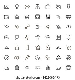 Booking hotel line icon set. Collection of high quality black outline logo for web site design and mobile apps. Vector illustration on a white background