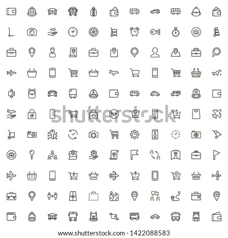 Booking hotel line icon set. Collection of high quality black outline logo for web site design and mobile apps. Vector illustration on a white background