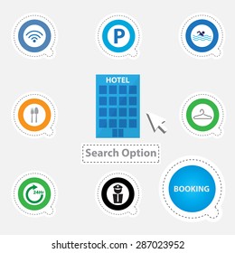 booking hotel select condition concept