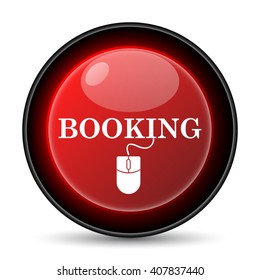 Booking icon. Internet button on white background. EPS10 vector
