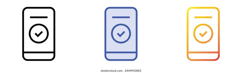 Booking icon. Linear, Blue Fill and Gradient Style Design Isolated On White Background