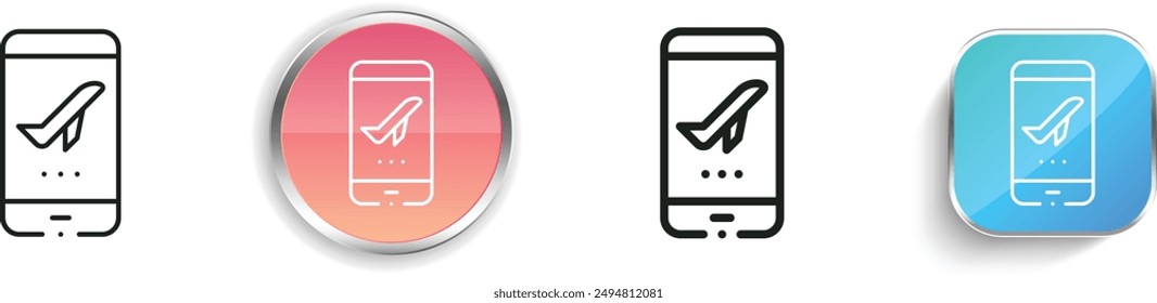 Booking icon. Thin Linear, Regular and Button Style Design Isolated On White Background