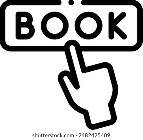 Booking icon. Thin Linear Style Design Isolated On White Background