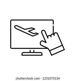 booking icon, vector illustration