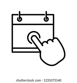 booking icon, vector illustration