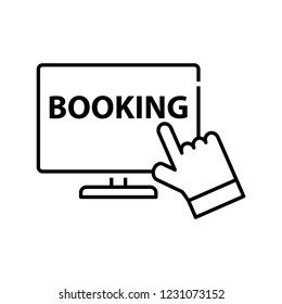 booking icon, vector illustration