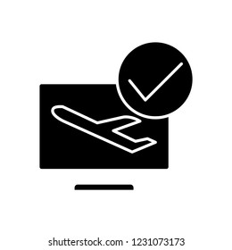 booking icon, vector illustration