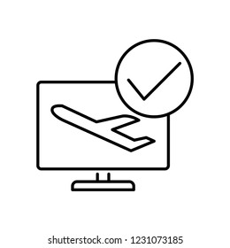 booking icon, vector illustration