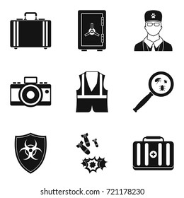 Booking icons set. Simple set of 9 booking vector icons for web isolated on white background