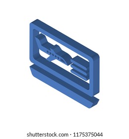 Booking isometric left top view 3D icon