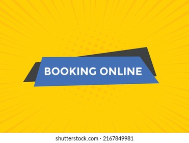 Booking online button. Online Booking