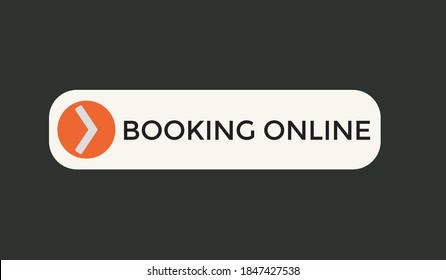 booking online text web button. text button booking online. 