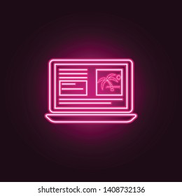 booking onneon icon. Elements of turizm set. Simple icon for websites, web design, mobile app, info graphics