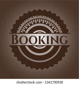 Booking realistic wood emblem
