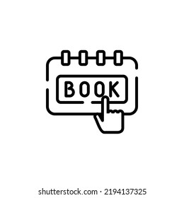 Booking, Ticket, Order Dotted Line Icon Vector Illustration Logo Template. Suitable For Many Purposes.