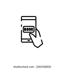 Booking, Ticket, Order Dotted Line Icon Vector Illustration Logo Template. Suitable For Many Purposes.