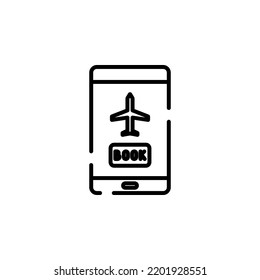 Reserva, Venta, Solicitud De Plantilla De Logotipo De Ilustración De Icono De Línea Dotada. Idóneo Para Muchos Fines.