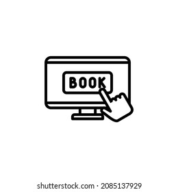 Booking, Ticket, Order Line Icon, Vector, Illustration, Logo Template. Suitable For Many Purposes.
