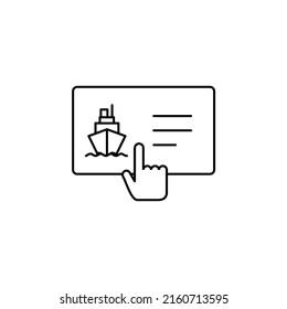 Booking, Ticket, Order Thin Line Icon Vector Illustration Logo Template. Suitable For Many Purposes.