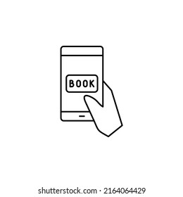 Booking, Ticket, Order Thin Line Icon Vector Illustration Logo Template. Suitable For Many Purposes.
