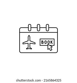 Booking, Ticket, Order Thin Line Icon Vector Illustration Logo Template. Suitable For Many Purposes.