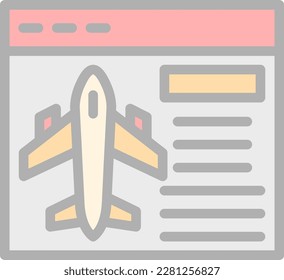 BookingLine Filled Light Vector Icon Design