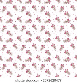 Bookish Valentine Seamless Pattern - Cute and whimsical vector graphics featuring books, hearts, and romantic elements for a bookish Valentine's celebration.