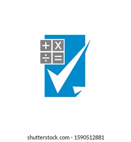 Bookkeeping Accounting Calculation logo design template Isolated