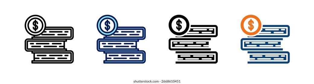 Buchhaltung Alles in einem Symbol Multi Styles Vektor-Set