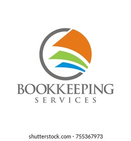 Bookkeeping, book, paper logo design template vector