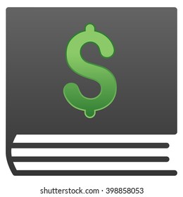 Bookkeeping Book vector toolbar icon for software design. Style is a gradient icon symbol on a white background.