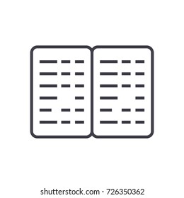 bookkeeping, budget vector line icon, sign, illustration on background, editable strokes